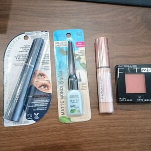 Bundle Of Four Makeup Products. Mascara, Eyeliner, Concealer And Blush